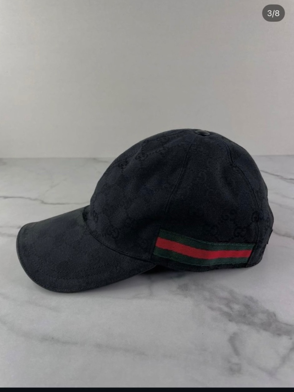 GUCCI Black Original Canvas Baseball Hat